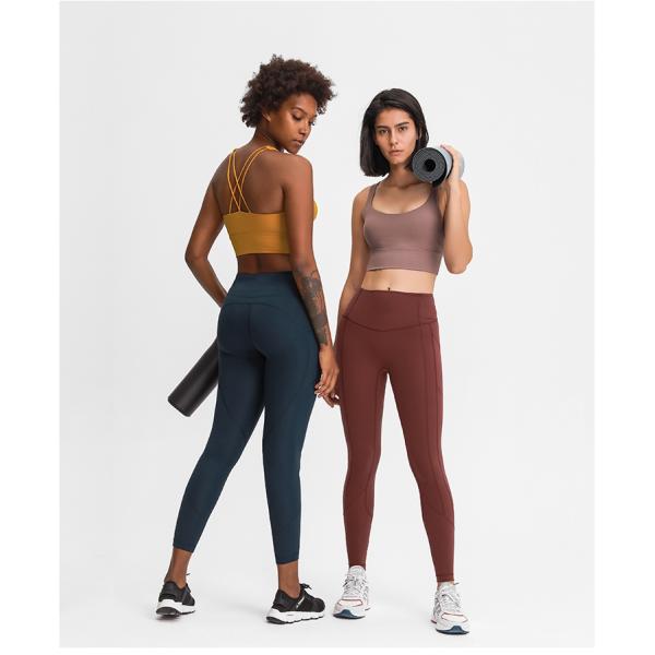 Подгонянное Breathable бюстгальтера спорт двойных женщин плечевого ремня противоударное