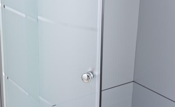 Do cerco de canto de alumínio do chuveiro da entrada de Chrome vidro claro 5mm