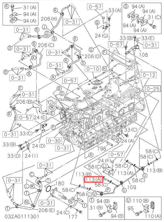 ISUZU Genuine 0035593000 0-03559300-0 HOSE; RUBBER,BREATHER,SUB TANK for 470G LC、670G LC、870G LC