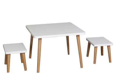 60cm Width 30kg Bamboo And Hard Wood Legs  Children Table And Chairs Set