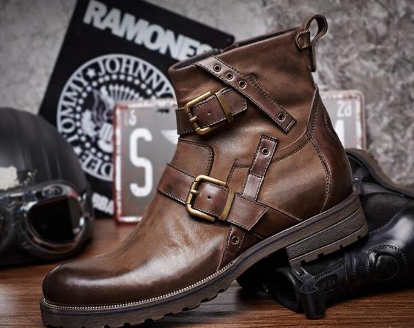 Mens Chelsea Boots Waterproof Mens Black Leather Lace Up Dress Boots