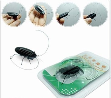 Black ABS Material Solar Powered Cockroach Novel Toys Kids Toys Solar Toys Kids