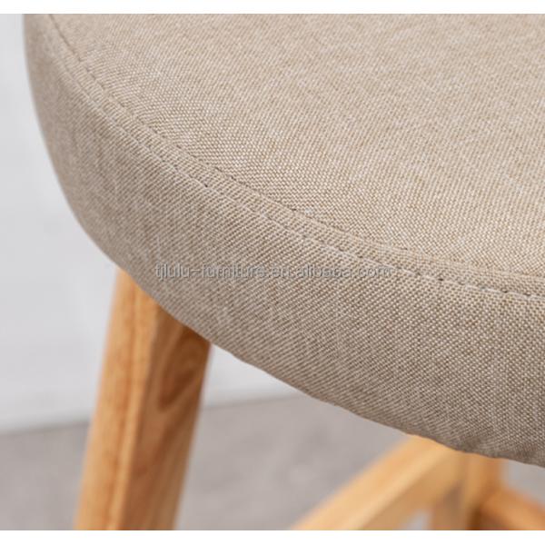 Nordic Modern Simple Wood Bar High Chair Natural Solid Wood Stool within Leisure Facilities and High Stool