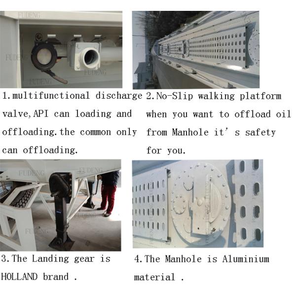 45000 L 4 Compartment Fuel Tanker Semi Trailer Customized Color High Performance