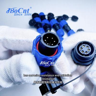 IP68 Waterproof Aviation Connector 6 Pin Waterproof Panel Connector For Power Extension Cord