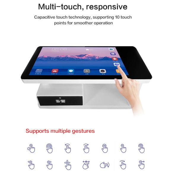 55'' Advertising Lcd Drawer Screen Interactive Touch Screen Smart Coffee Tables Game Table For Family