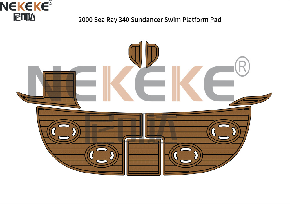 Sea Ray 340 Sundancer 2000 Swim Platform Pad EVA Faux Teak Deck Mat Marine Flooring