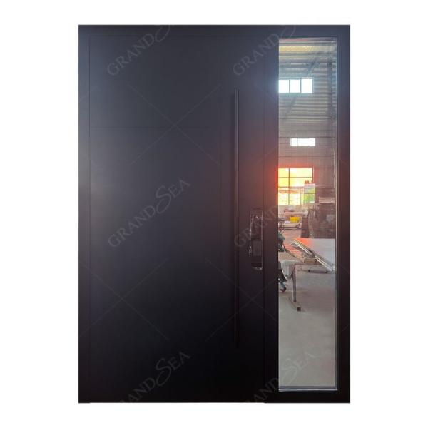 Invisible Hinge Aluminum  Glass Pivot Door American Style Entrance Door Security Door