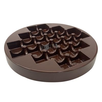 Emballage de chocolat en plastique à 24 carrés plateau de chocolat en plastique personnalisable