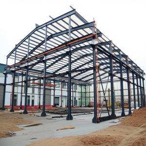 Steel Structure Warehouse with Sa 2.5 Shot Blasting European S235 S355 Metal Storage Warehouse