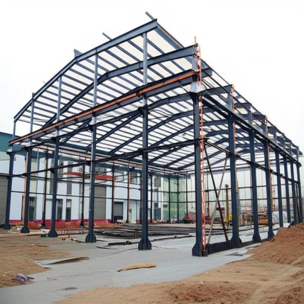 Steel Structure Warehouse with Sa 2.5 Shot Blasting European S235 S355 Metal Storage Warehouse