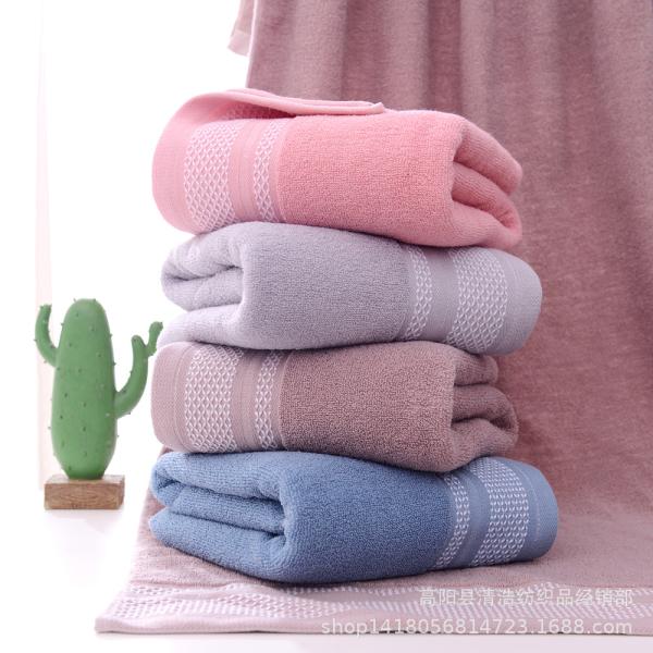 Toalha de banho de cor sólida para adultos Logotipo personalizado Publicidade Limpeza de peito de alta absorção