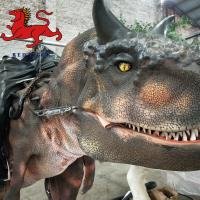 Simulación hecha a mano Animatrónica Dinosaurio Traje En Fiesta de Trajes