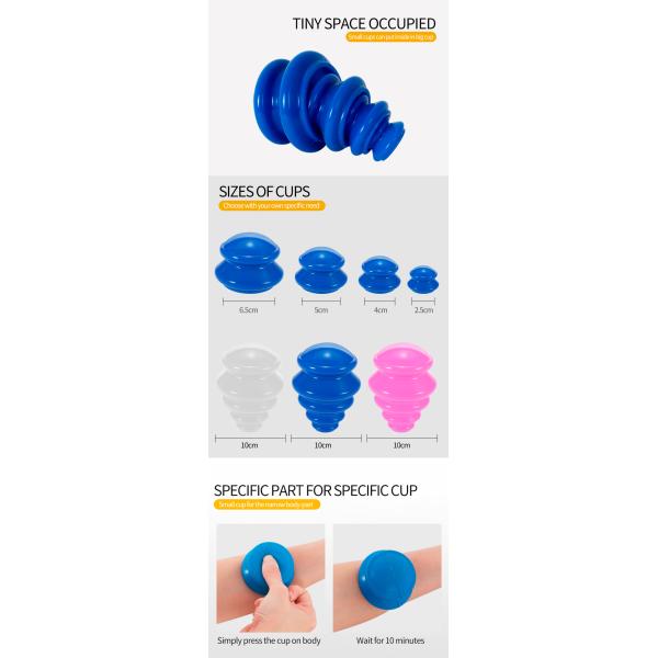 Терапия массажа фитнеса здоровья китайской медицины Ce резиновая придавая форму чашки