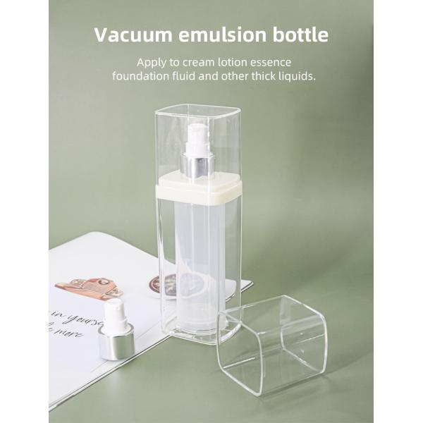 Акриловый безвоздушный квадрат бутылки 100ml для сливк заботы кожи