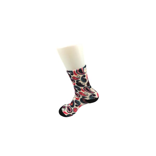 Knitted Sporty Digital Print Socks , Antibacterial Fabrics Custom Photo Print Socks