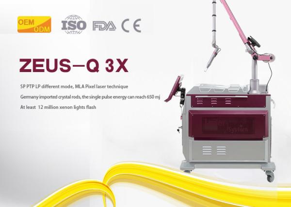 Picosecond Nd Yag Laser Tattoo Removal Machine Steel Sheet Material For Salon