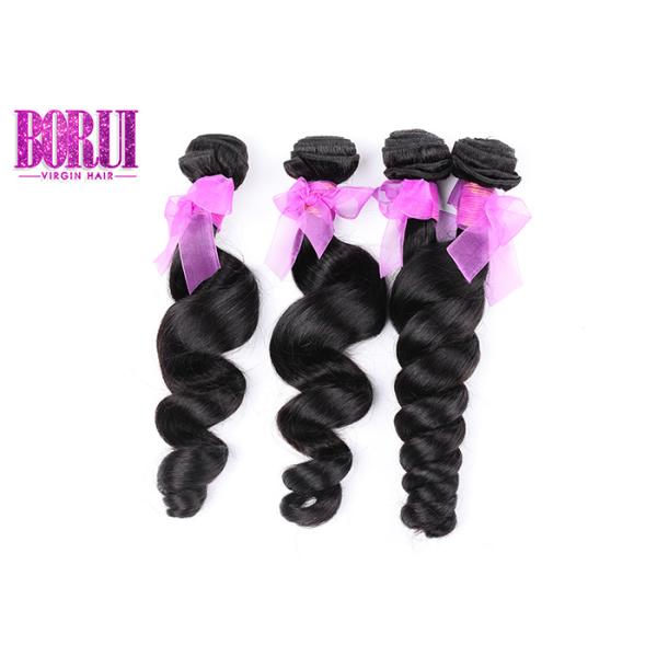 Mink Indian Human Hair Extensions Loose Wave Thick Ends Dyed Bleached Soft