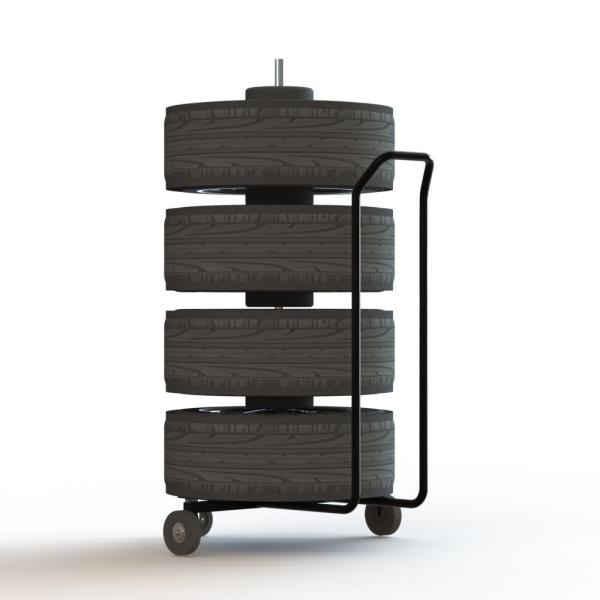 Knocked Down Wheel Display Rack For Garage Automobile Repair Factory