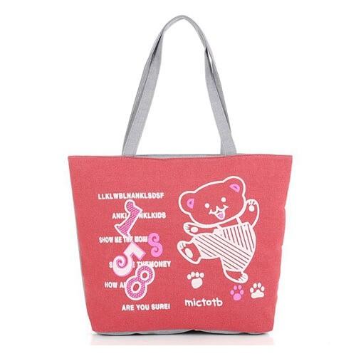 Screen Printed Carrier Bags / Custom Canvas Bags With Two Soulder Straps