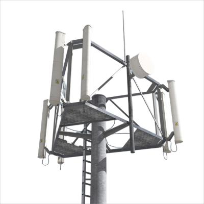 Monopole Tower telecom tower constructed from mild and high tensile steel grades with EN 1991-1-4 & EN 1993-3-1 design code for performance