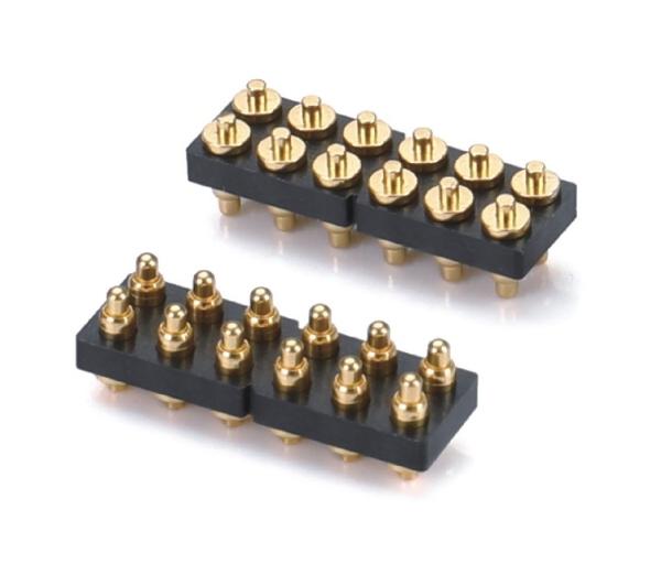 2.54mm H3.5mm 12 épingles connecteur à broche Pogo mâle double rangée noir PCB en plastique droit