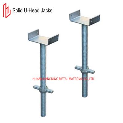 Scaffolding Adjustable Screw Jack Q235B Solid U Head Base Jack