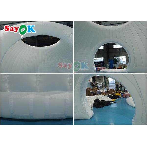Внешний ПВХ Оксфорд надувный семейный шатер Панорама купол Белый свадебный надувный шатер