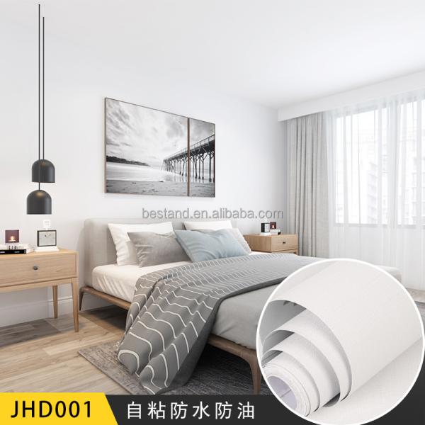 Matt Finish Self-Adhesive PVC Wallpaper in Dark Black Color for Home Decoration Sound-Absorbing Function