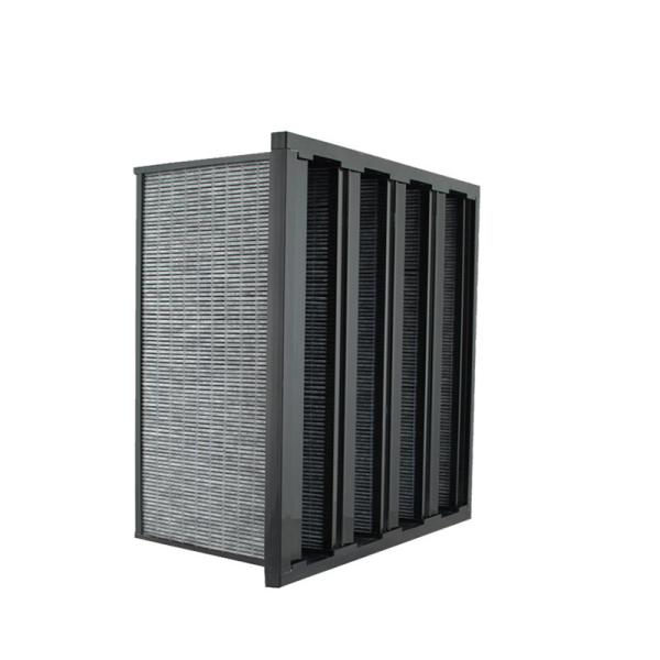 W Type Pre / Medium Active Carbon AC Air Purification Filters ABS Plastic Frame