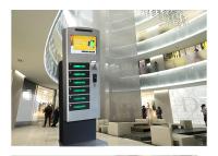 Estações comerciais de carregamento de telemóveis quiosque, estação de carregamento de telemóveis segura 19 polegadas