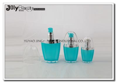 Sky Blue Empty Lotion Bottles Height 147mm , Plastic Bottle With Pump Dispenser