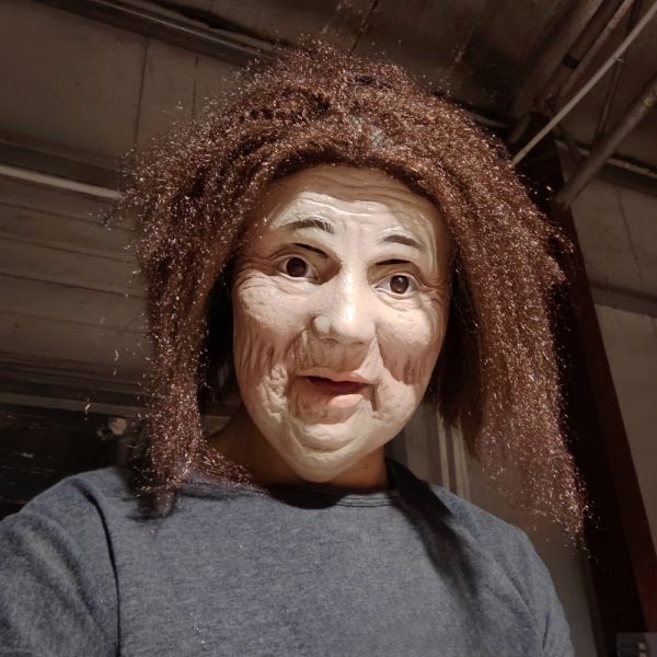 Realistic Old Man Woman Mask, Latext Wrinkle Grandma Face, Halloween Party, Carnival Prop