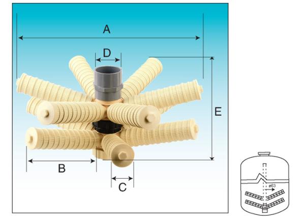 12 laterals control valves 4 - 8 thread For pressure water tank