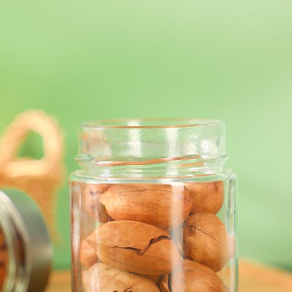 6oz 9oz 12oz Wide Mouth Glass Jar Glass Canister Jar With Silver Lid