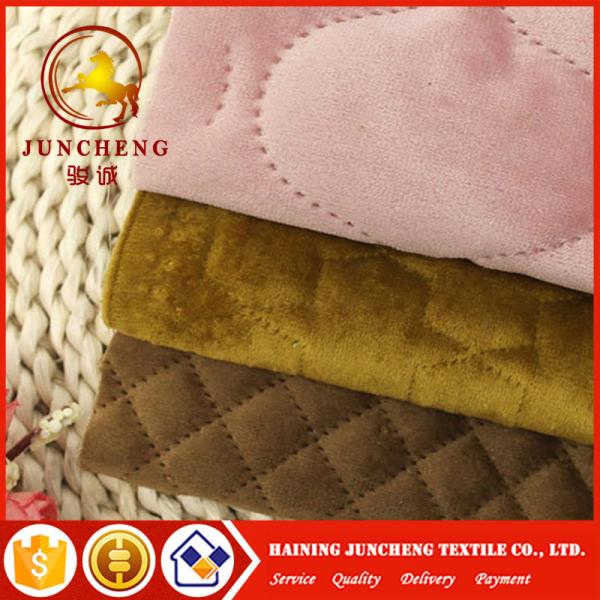 2018 New arrival Quilted italian Velvet Fabric for winter coat