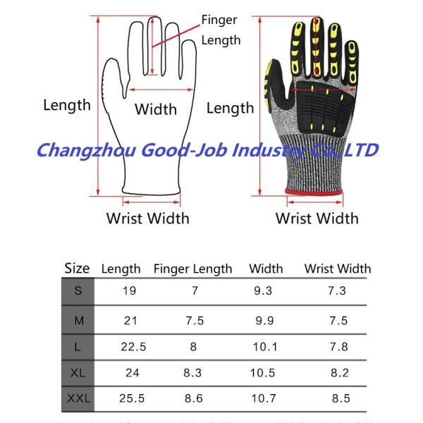 Нитрил Sandy удара месторождения нефти HPPE покрывая удар TPR анти- отрезал устойчивые перчатки