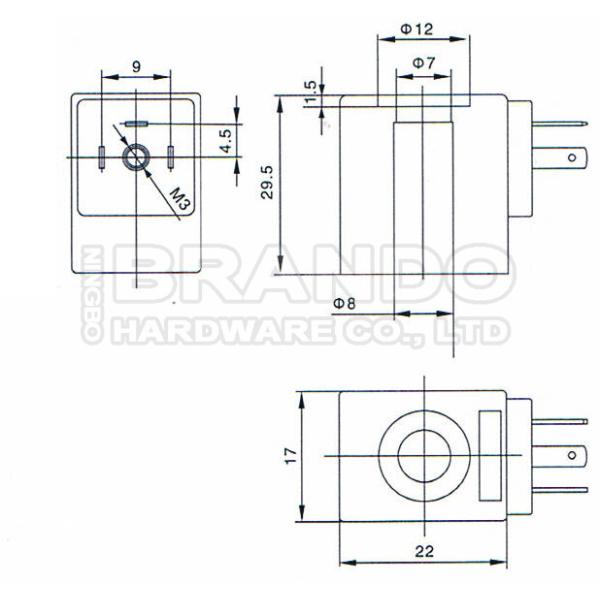 Пневматическая катушка 24V 220V 4V110-06 4V120-06 4V130C-06 клапана соленоида
