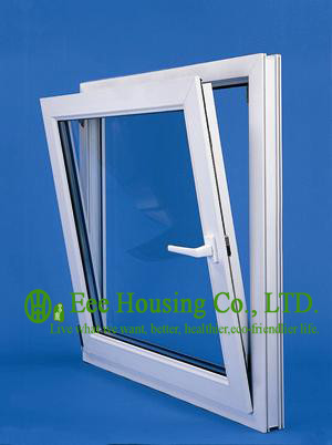 Top hung Upvc Windows For House, White Color Vinyl Awning Windows manufacturer China