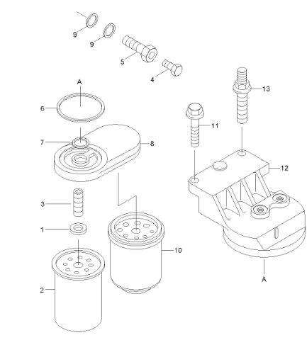 3897331 Fuel Filter Head CUMMINS Excavator Engine Parts For 6BT5.9 6CT 4BT 6BT