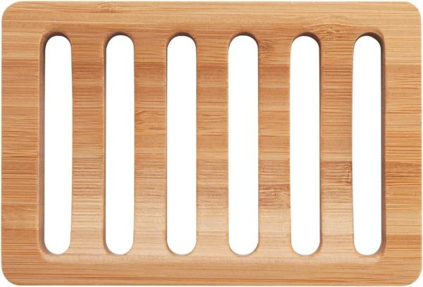 Eco Friendly Natural Wooden Soap Storage Rack Bamboo Wood Soap Dish Holder for Bathroom