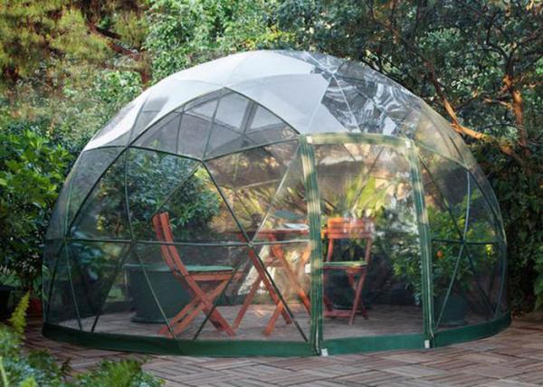 White PVC Tarpaulin Geodesic Dome Tents For Camping / Promotion