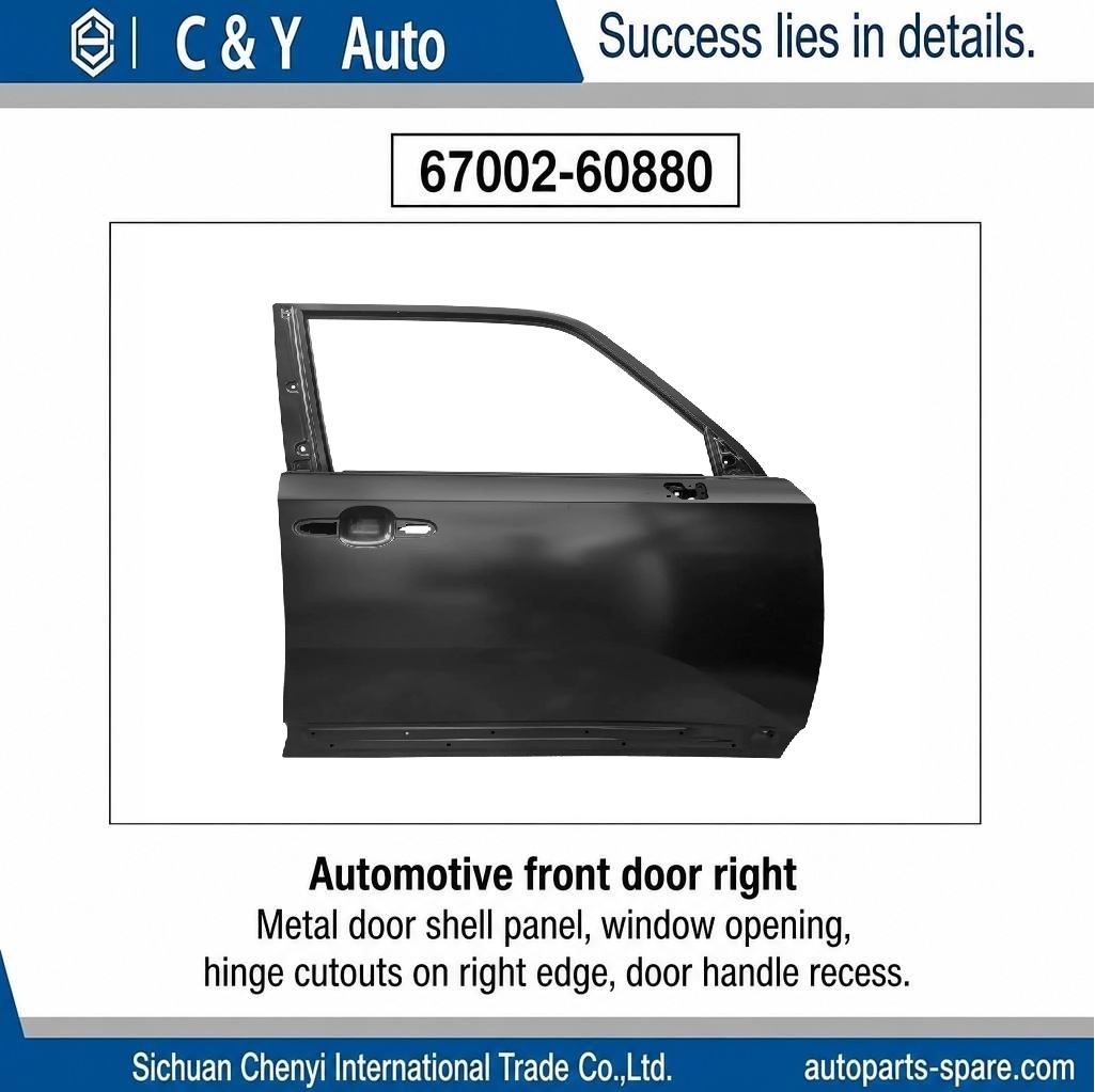 OE 67002‑60880 Front Door Bare Welded Shell For Toyota Land Cruiser Prado OE Replacement Car Door Assembly