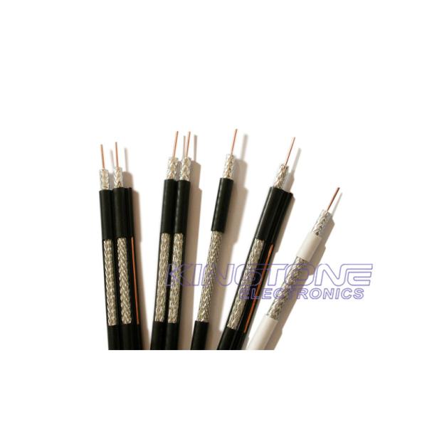 Waterproof RG6 Quad CATV Coaxial Cable 18 AWG CCS Jelly PE for Direct Burial