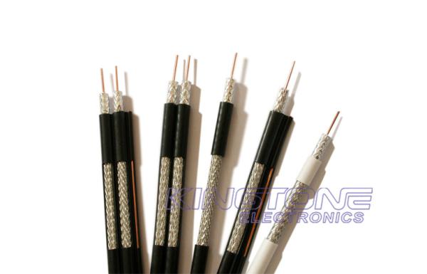 Tri - Shield 20 AWG RG59 Coaxial Cable with Non-Plenum CM Rated PVC
