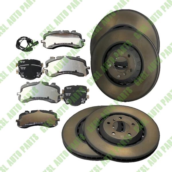 Pour Bentley Bentayga, plaquettes de frein avant et arrière avec rotors fournis OEM 4M0698451T 4M0615601K 4M0615121P 4M0698451C 4M0615601N 4M0698151AE 4M0615121R 4M0615301AJ