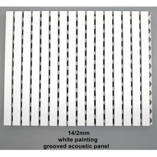 14/2mm Office Ceiling Tiles Hall Sound Absorbing Fireproof Grooved Acoustic Wall Panels