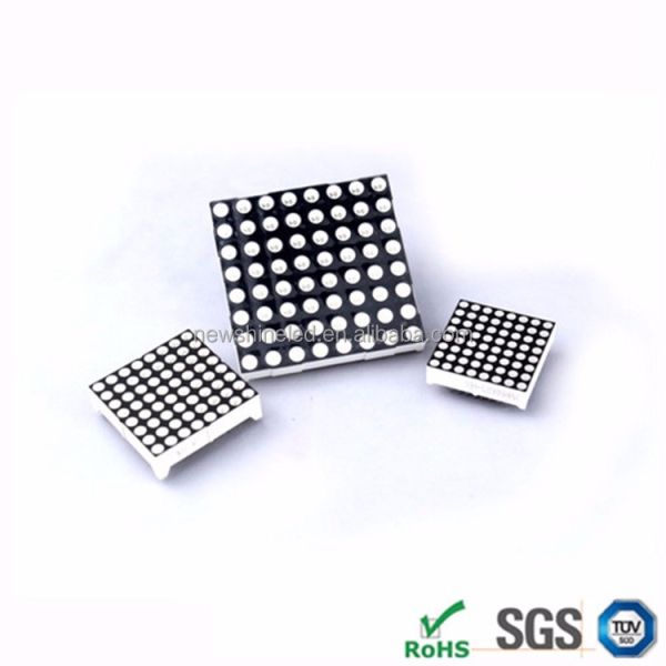 31.8mmx31.8mm 8x8 LED Dot Matrix Display Module Round 3.0mm (Ultra Bright Red/Green/Blue/RGB, Common Anode/Cathode)