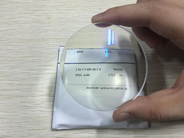 UV400 Protection 1.56 Index Lenses , AR Coating Cr39 Single Vision Prescription Lenses