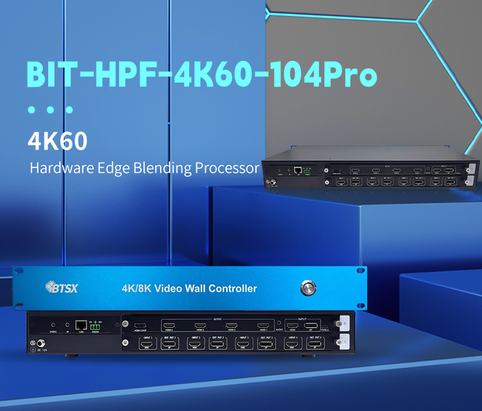 Bitvisus 4K60 Input Seamless Edge Blending Pure Hardware Video Wall Controller for Multi-Projector Displays